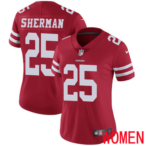 San Francisco 49ers Limited Red Women Richard Sherman Home NFL Jersey #25 Vapor Untouchable->youth nfl jersey->Youth Jersey